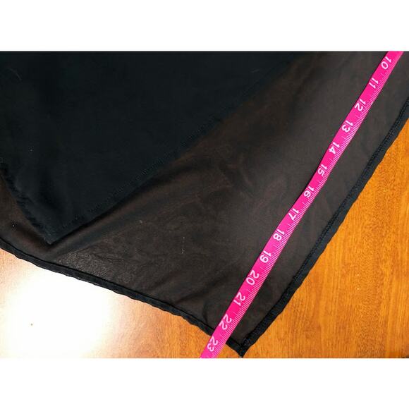 Freebird Sleeveless Maxi Dress With Sheer Striped Overlay, Blk/Wht, Size S - Picture 7 of 7